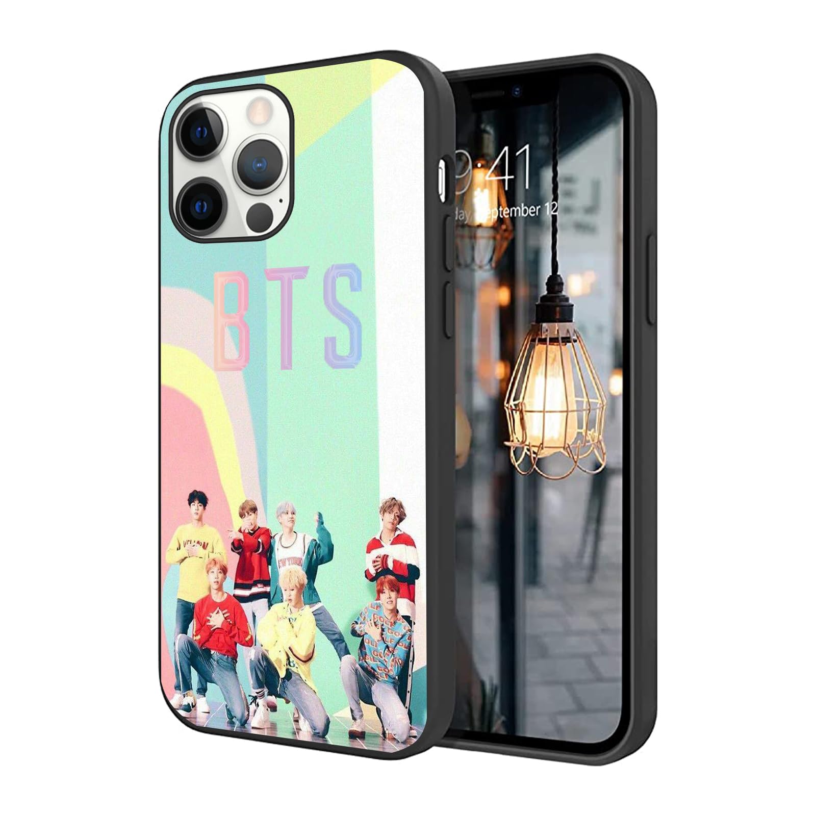 WWDIYHOUSE Compatible for iPhone 16 Pro Case, Cool Unique Design Soft TPU Shockproof Case for Men/Women/Girl/Boy(Fashion-BTS-5)