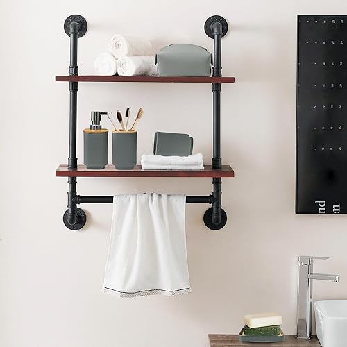 Miniatura 4 de CYCFORCE Juego de 8 accesorios de baño de bambú con cortina de ducha (gris, 8 piezas)