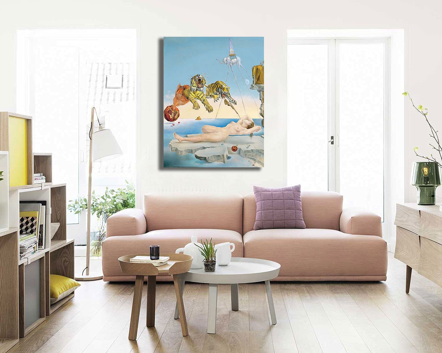 Quadro moderno DALI Salvador dalì Sogno volo ape tigre RIPRODUZIONE STAMPA SU TELA Quadri Moderni Moderno Astratto Arte Cucina Soggiorno Camera da letto printerland.it (50x70 cm)