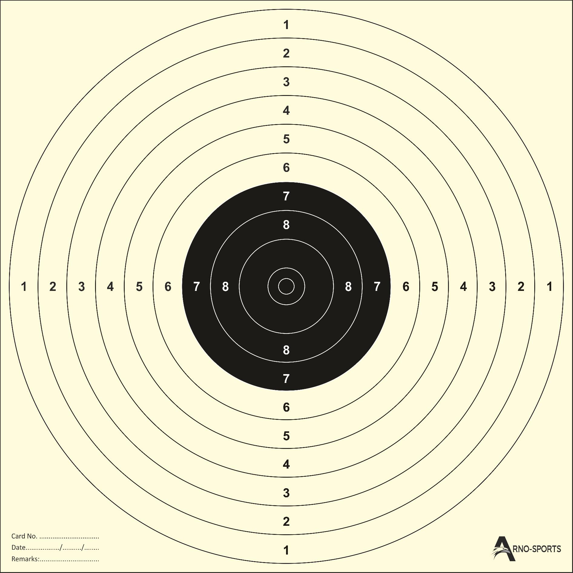 ARNO-SPORTS 10M Air Pistol Target Cards (6.3x6.3in) - Whiteback Paper Off-White (100 pcs)-image-28