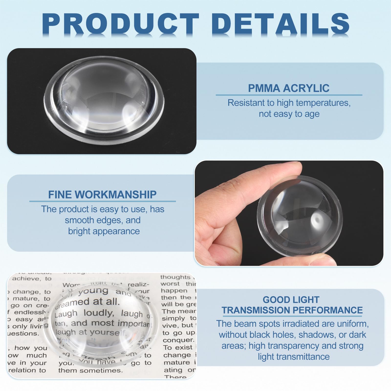 PATIKIL Diameter 50mm Flat Convex Lens - Image 3