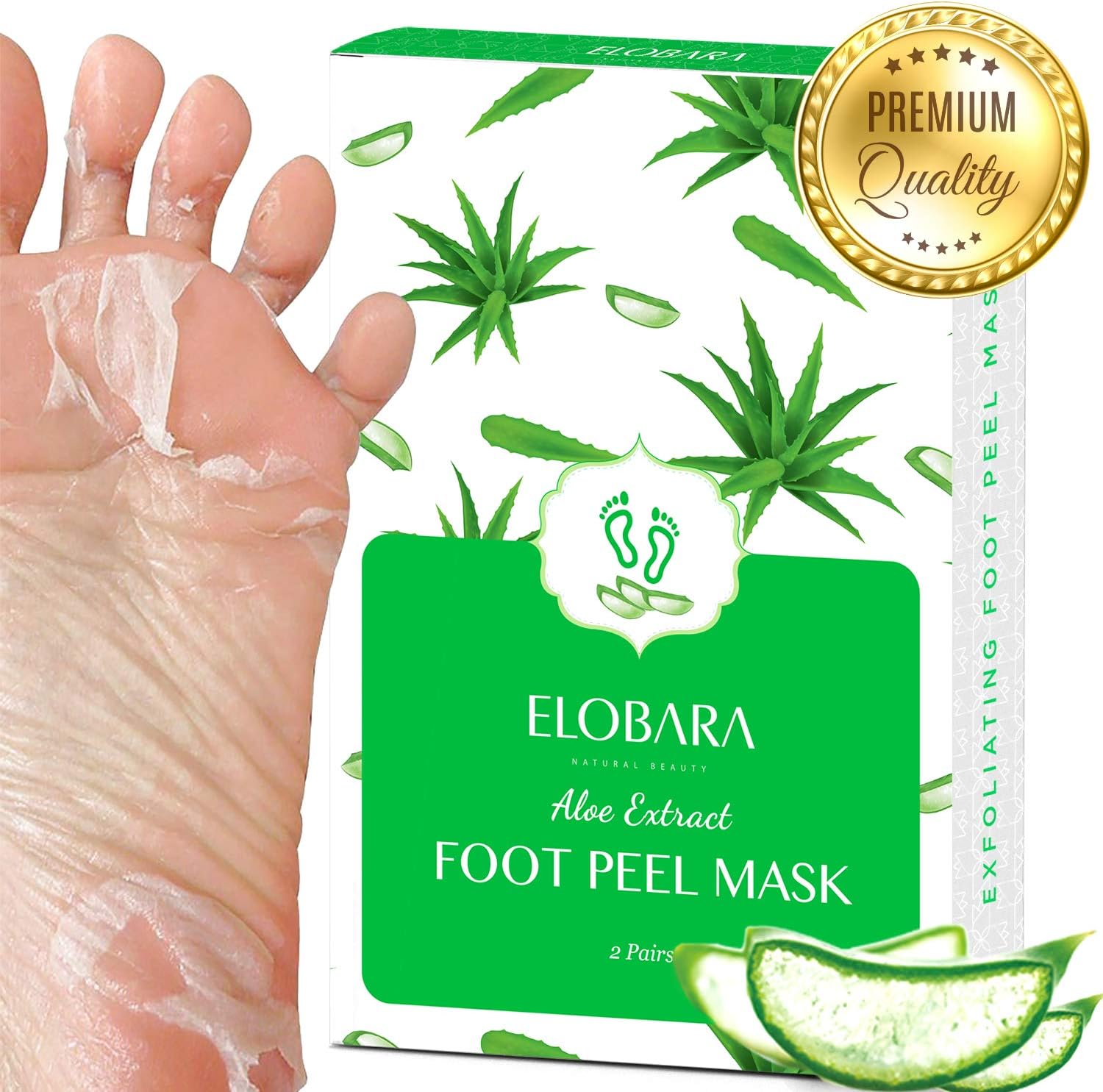 Foot Peel Mask, Exfoliating Calluses and Dead Skin for Soft Baby Feet, 2 Pairs, Repair Rough Heels Painlessly, Leave Your Feet Moisture and Smooth