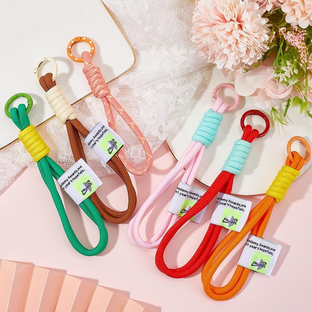 SUNNYCLUE 1ボックス 6色 ブレイド キーチェーン ストラップ 織り キーチェーン ストラップ バルク ダブル ブラウン ディズニーキャラクター Nuiパン チェーンストラップマスコット