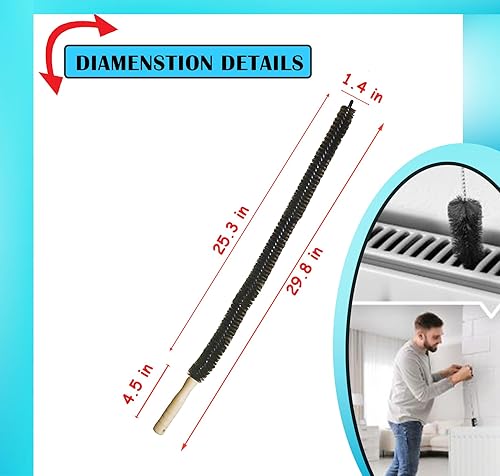 Miniatura 10 de Kit de limpiador de ventilación de secadora y cepillo de pelusa para secadora, accesorio para manguera de vacío, cepillo removedor de pelusas,