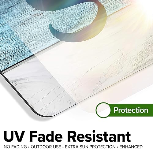 Miniatura 1113 de My Sign Center - Letrero personalizado, 11 colores de fuente, 13 estilos de fuente, 4 opciones de agujero, 22 tamaños, 8 x 32 pulgadas, sin óxido,