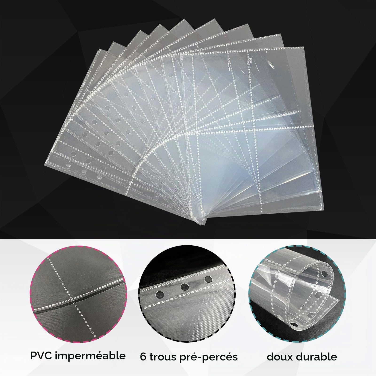 Lot de 100 Enveloppes Challenge Binder - Saving Challenge - Avec Enveloppes pour Argent Liquide - Pour l'École, la Maison, le Bureau - Noir