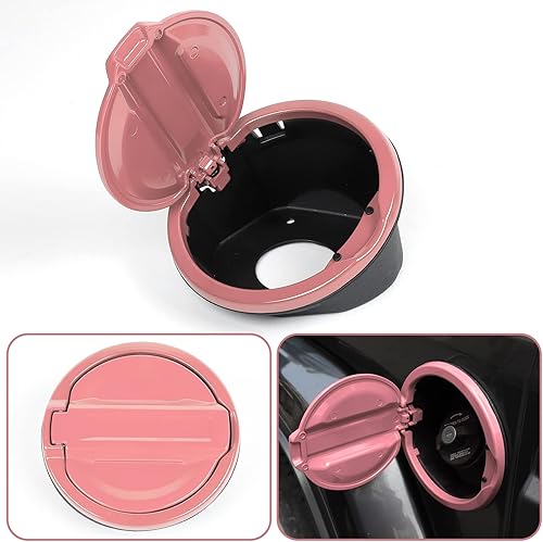 Vista 41 de JeCar Tapa del tanque de gasolina cubierta de aluminio para puerta de llenado de combustible compatible con Jeep Wrangler 2018-2024 JL & Unlimited