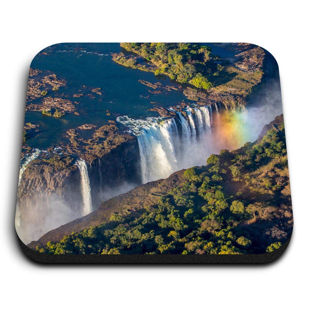 Destination Vinyl Ltd Multicolor 1 X Square Mdf Fridge Magnet - Victoria Falls Zambezi Africa 2249