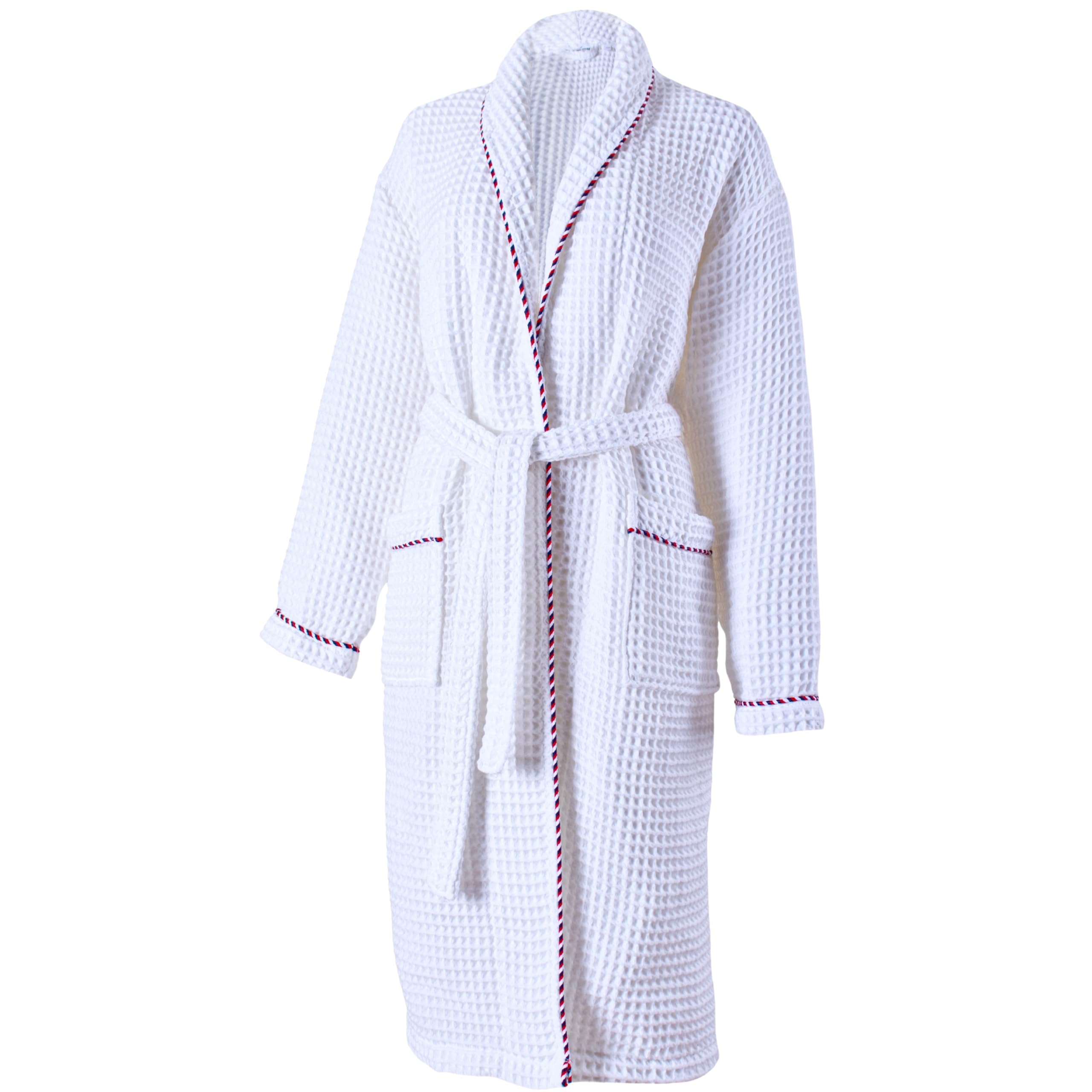PÜSKÜL Luxury Waffle Robe for Women & Men - Natural 100% Turkish Cotton Bathrobe - Housecoat Womens & Housecoat Mens