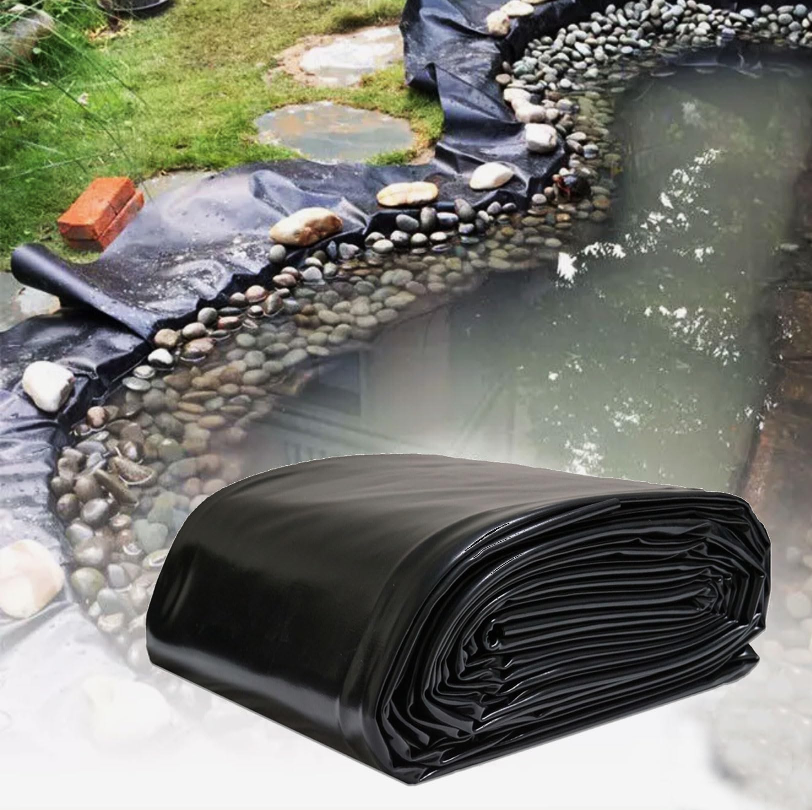 1x1m fodera per stagno esterno ultra resistente membrana impermeabile antistrappo telo da giardino copertura flessibile per stagni di pesce durevole paesaggio telone per giardinaggio