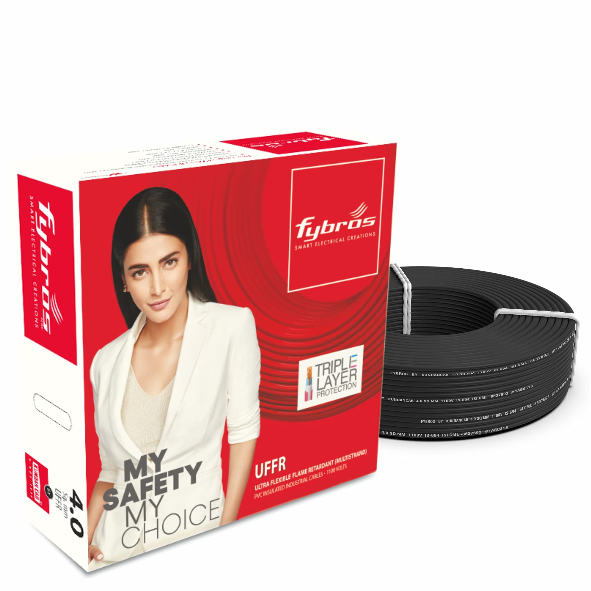Fybros Ultra Flexible Red PVC Wire - 90m -20 Fybros Ultra Flexible Red PVC Wire - 90m -20
