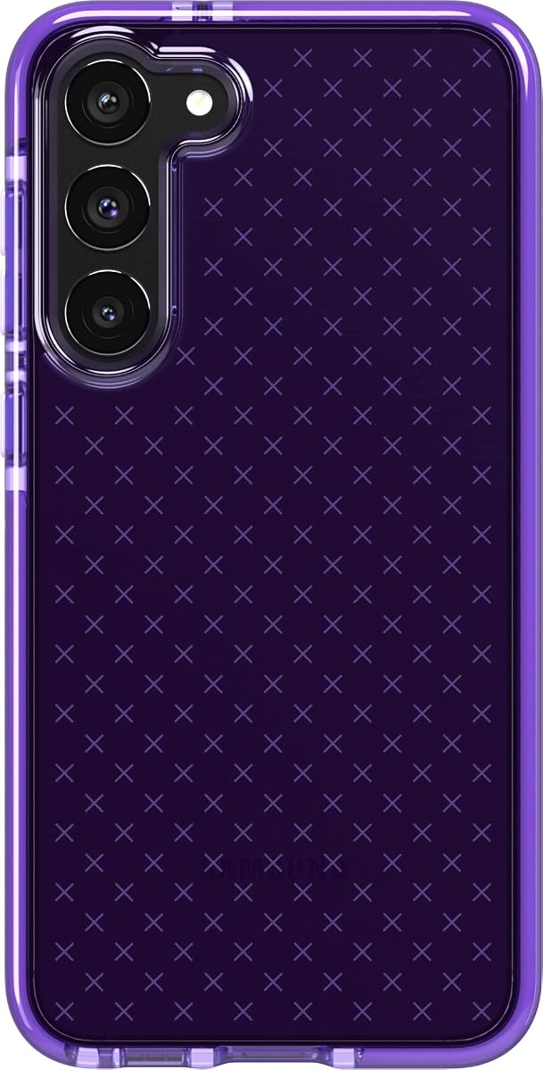Evo Check para Samsung Galaxy S23 Plus - Digi Purple Protección contra caídas de 16 pies Funda para teléfono resistente a los golpes, a los golpes y a los arañazos