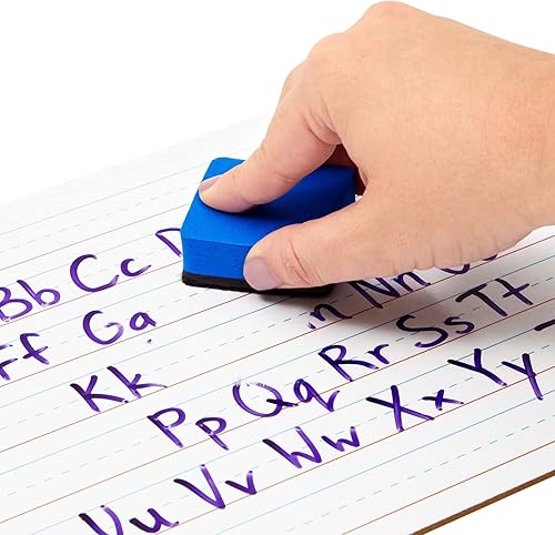 Miniatura 6 de Juvale Pizarras de borrado en seco, paquete de 12 unidades, de doble cara, 9 x 12 pulgadas, mini pizarras blancas forradas y en blanco para