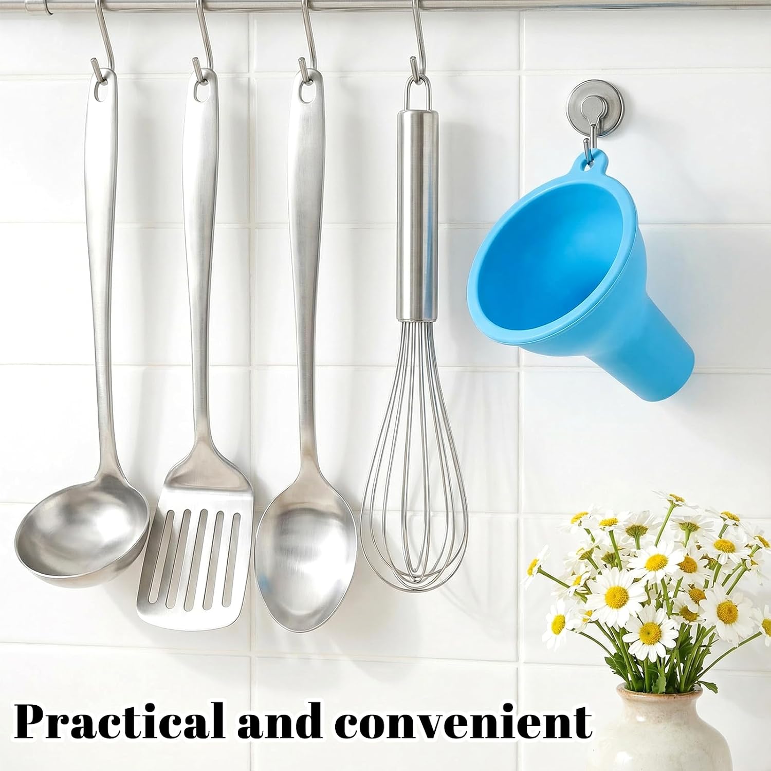 4 Pcs Wide Mouth Funnels for Filling Small Bottles, Kitchen Silicone Funnels Flexible Condiment Sauce Canning Funnel for Filling Oil Water Bottles Jars