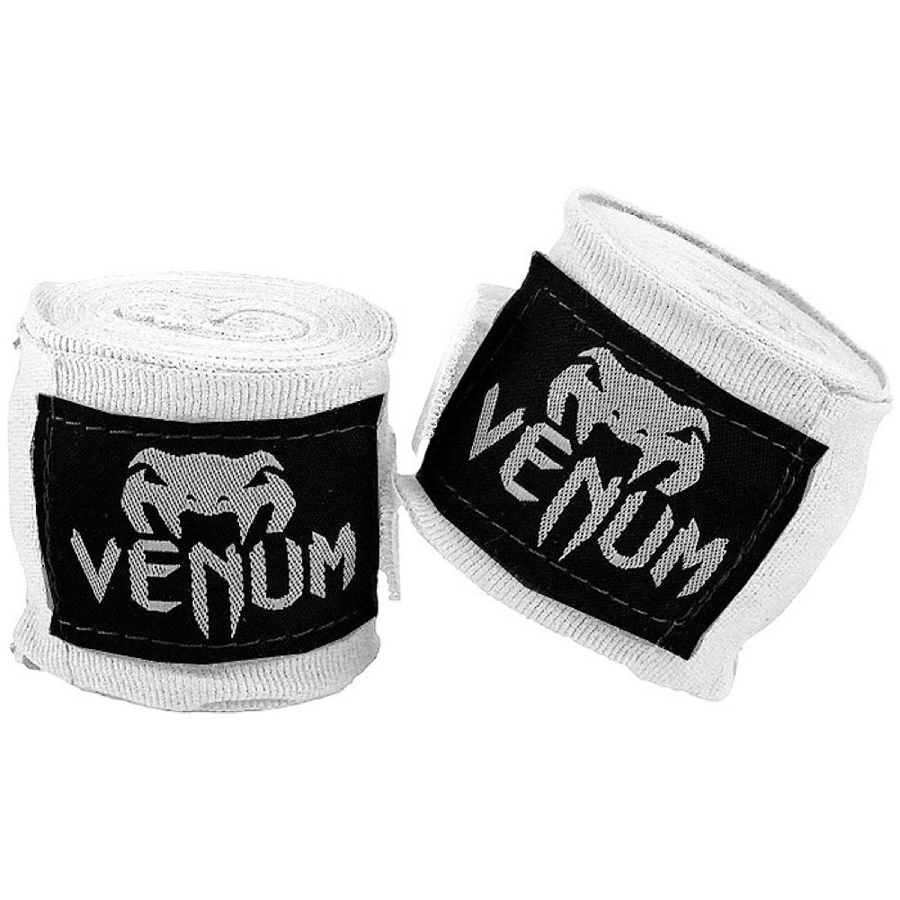 Venum Challenger, Parastinchi Standup Unisex, Nero/Bianco, L & Kontact, Bendaggi da Boxe Unisex, Bianco, 2.5m