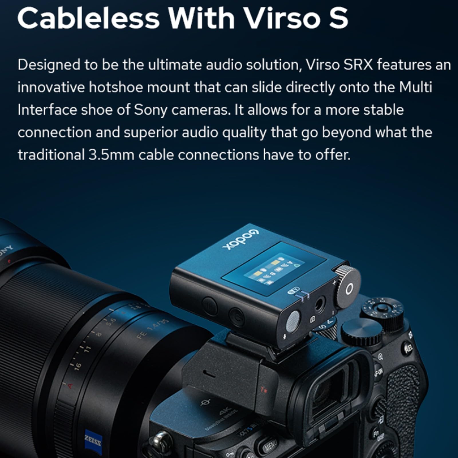 GODOX Micrófono Lavalier inalámbrico Virso M1, micrófono de 2,4 GHz, Alcance de 650 pies (200 m), con transmisor y Receptor Compatible con cámara DSLR, teléfono Inteligente, etc. para Youtube