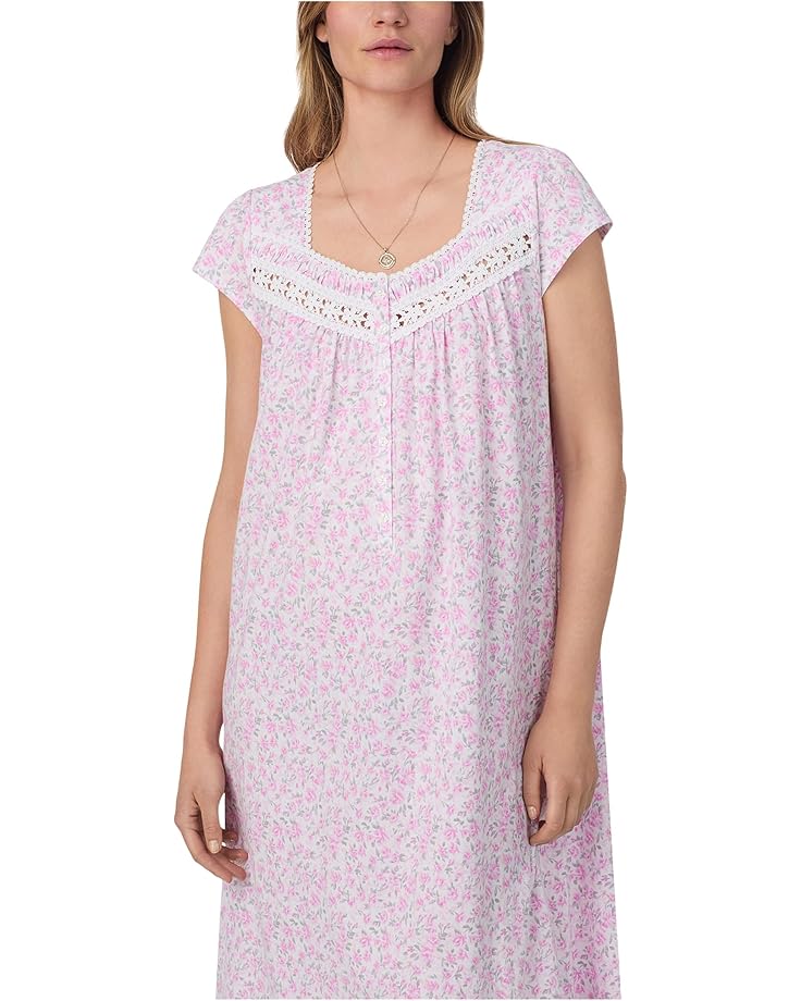Eileen West Cotton Knit Cap Sleeve Long Nightgown - #3 of 3