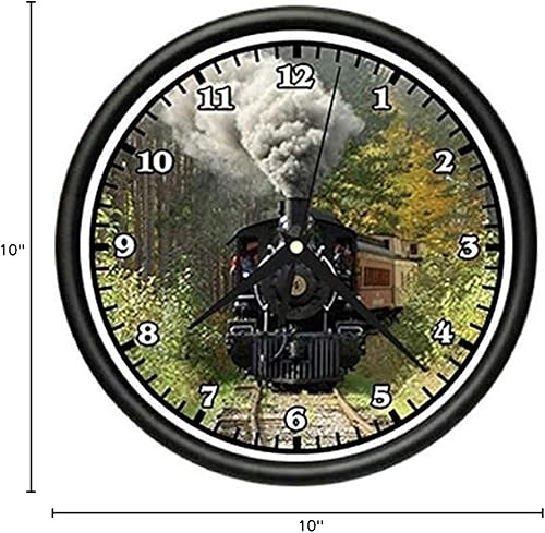 Miniatura 2 de SignMission Tren de la vía de ferrocarril locamotora modelo rr, Beagle reloj de pared perro mascota perros cachorro criador regalo, 1TRAIN