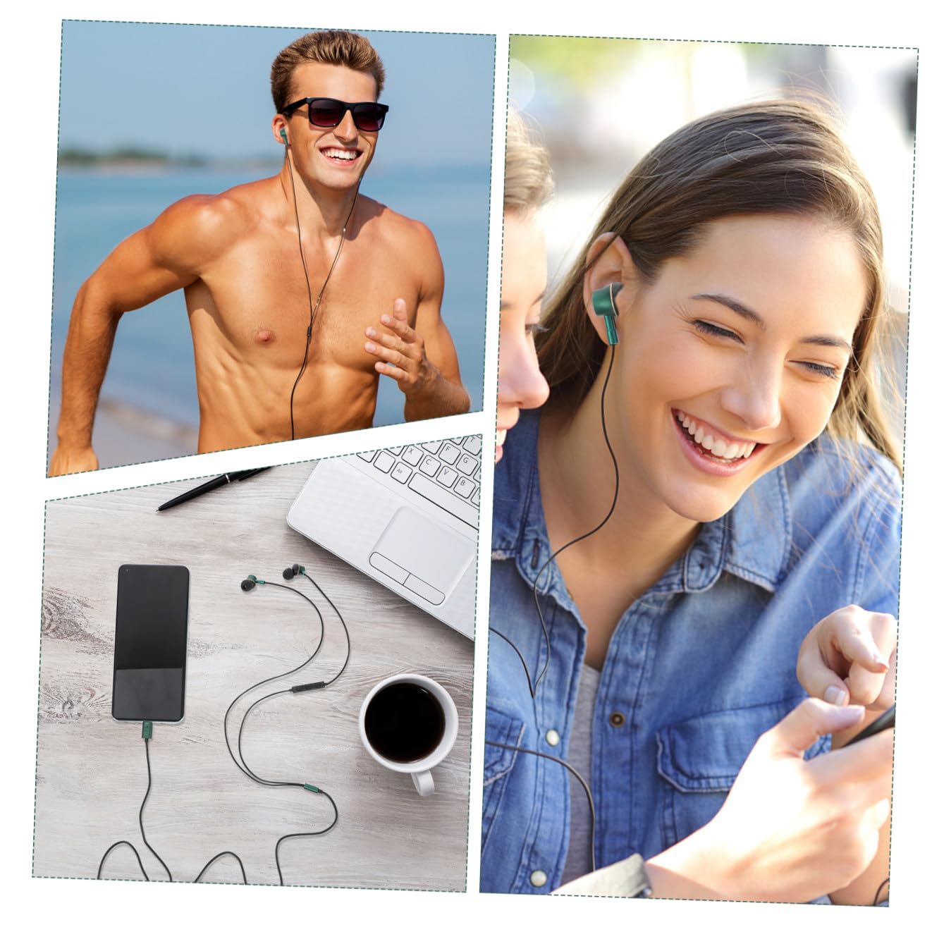 DOITOOL 2 Cuffie Con Cancellazione Del Rumore Jack C Auricolari In-ear Angolati A 45 Gradi Per Un Suono A 360°