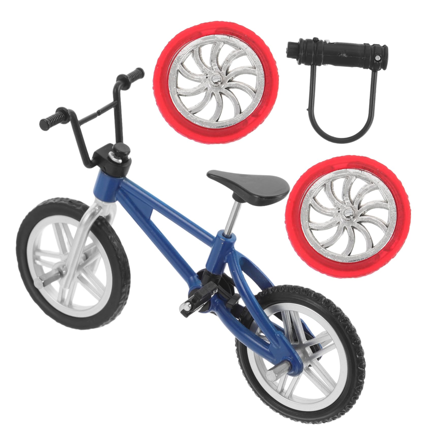 VANZACK 1Set Mini Alloy Finger Bike Model Realistic Mountain Bicycle Decor for Unique DIY Scene Props Birthday Favors Eye Catching Miniature Bike Collection