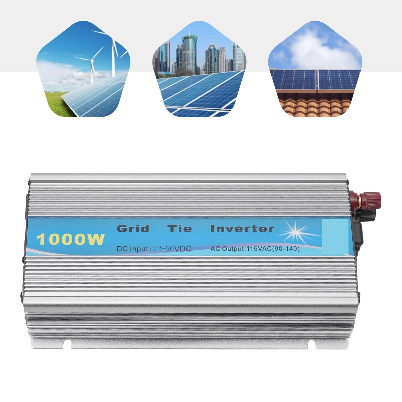 Inverter solare da 1000 W, uscita 110 CA, impermeabile, for impianti fotovoltaici,Protezioni multiple