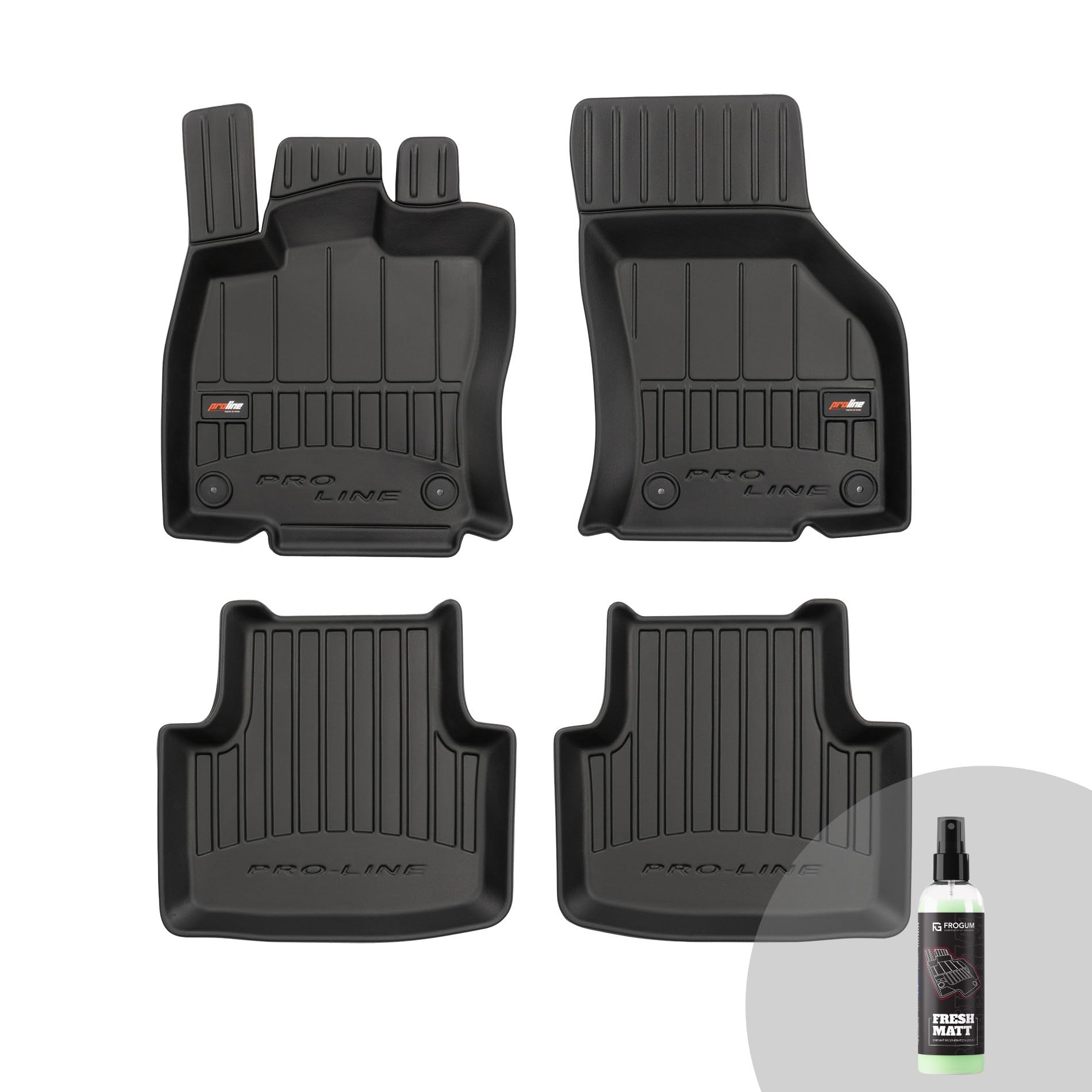 FROGUM ProLine 3D Ekskluzywne korytkowe dywaniki samochodowe gumowe premium do Volkswagen Passat B8 od 2014 | Najwyższe ranty