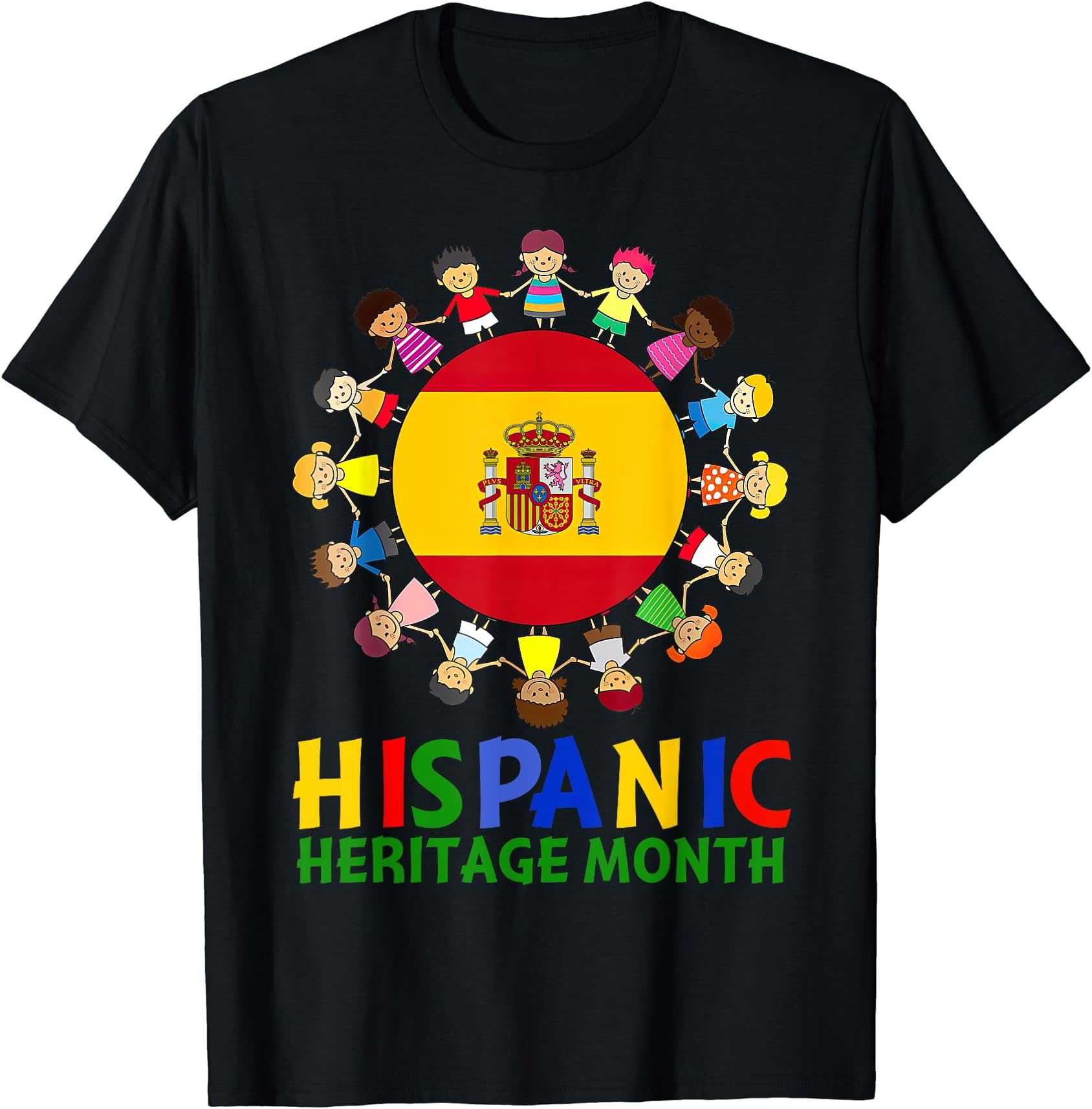 Hispanic Heritage Month Spain Kids Boys GirlsT-Shirt