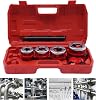 Pipe Threading Kit | BSPT Thread Cutting Steel Threader Plumbers Set Manual 4-Die Set 1/2 to 1-1/4 with Ratchet Widely Used for Steel Pipes Galvanized Pipes Iron Pipes