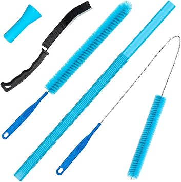 Dryer Vent Cleaner Kit - Compatible Universal Vacuum Attachment Hose with Most Vacuum Cleaner, Dryer Lint Cleaner Kit and Cleaning Brush Tools for Efficient Dryer Vent Hose Maintenance Blue