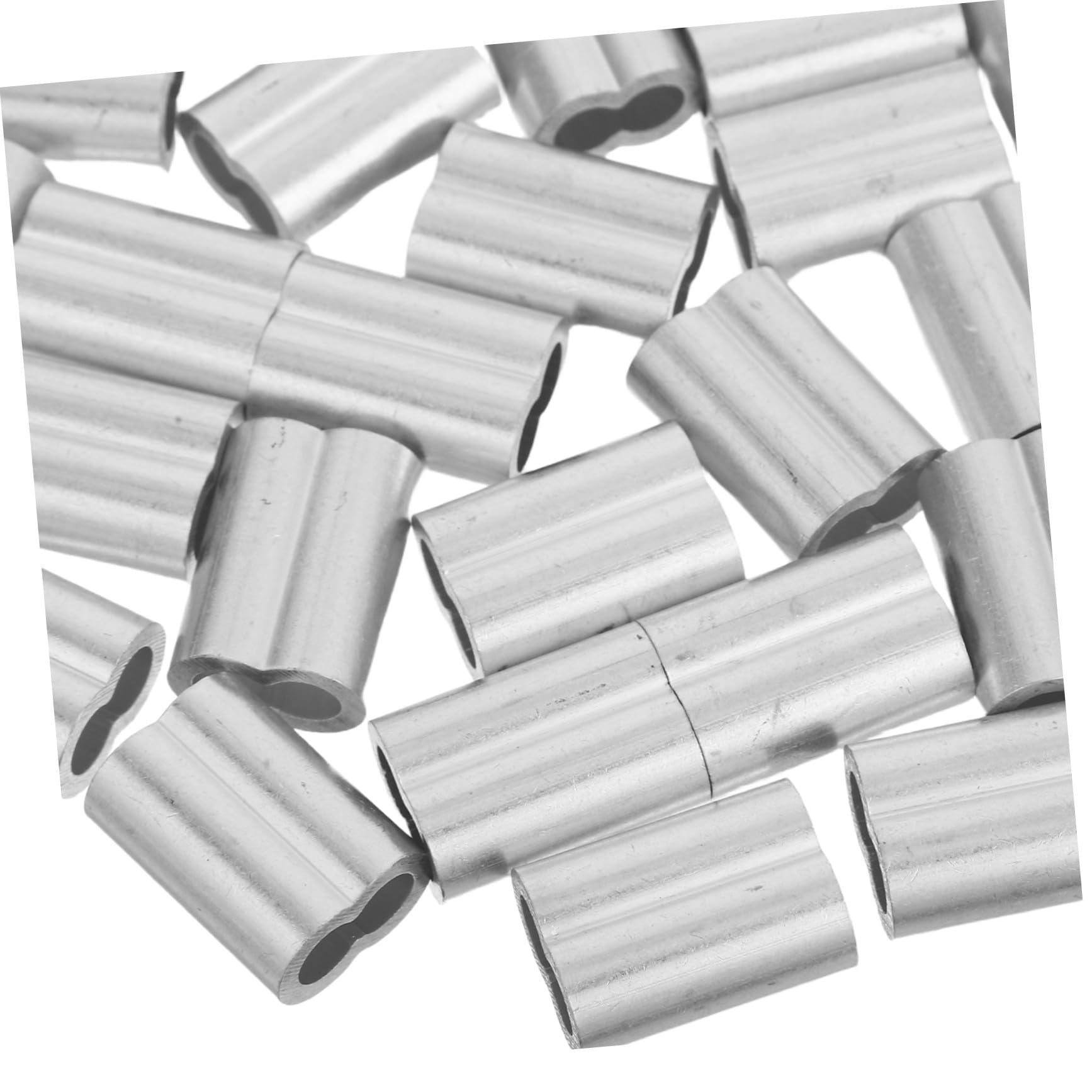 ABOOFAN 600 Pezzi Manicotti in Alluminio per con Doppia Manicotti Crimpare per Fune per Resistenti e Sicure in Cablaggi Recinzioni e Pesca