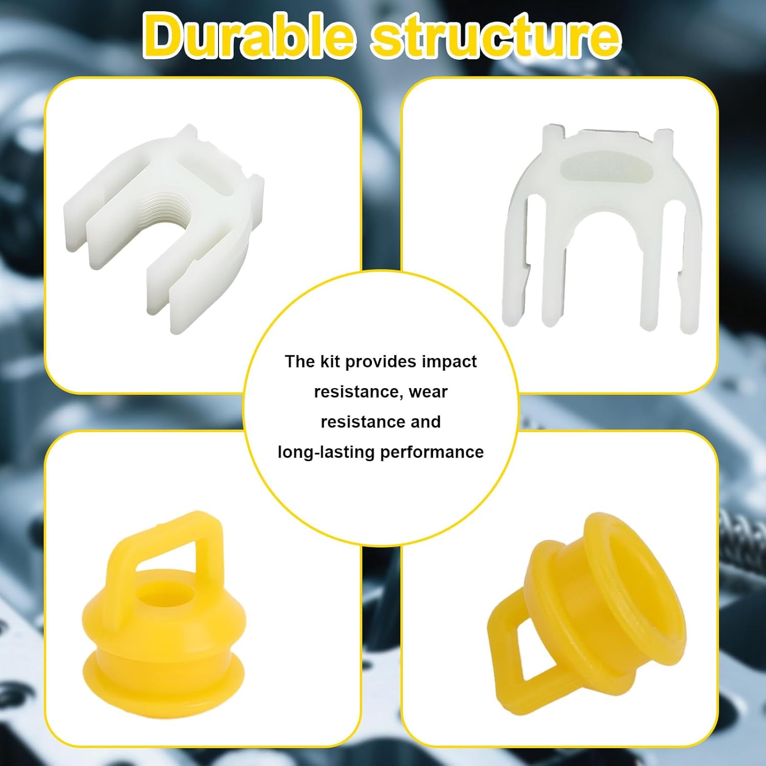 Transmission Shifter Linkage Cable Bushing Repair Kit 14104 15276979 52855956AG, Shift Cable Bushing & Clamp Compatible with Most Vehicles