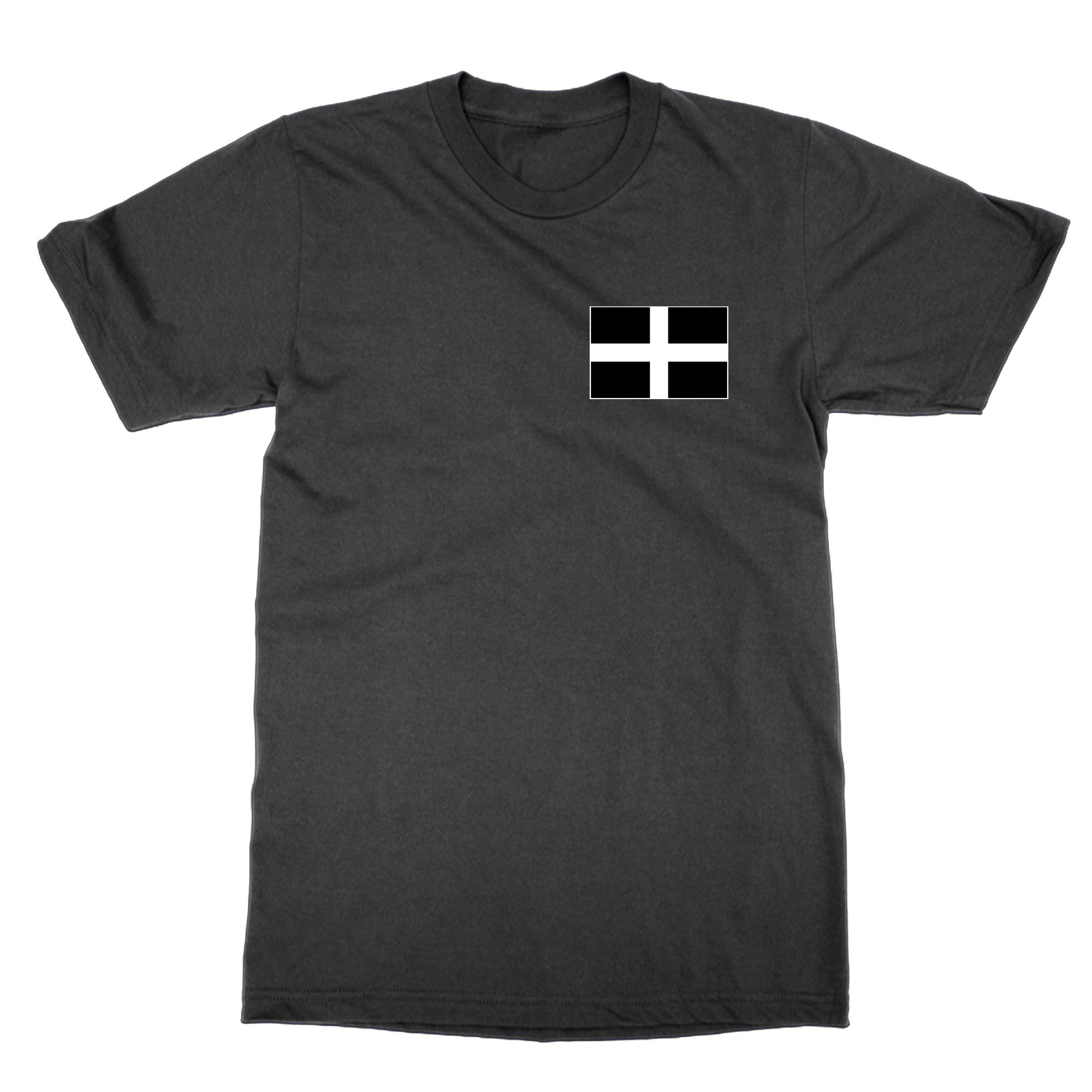 Cliquewear Black Cornwall Flag Pocket T-Shirt (, M)