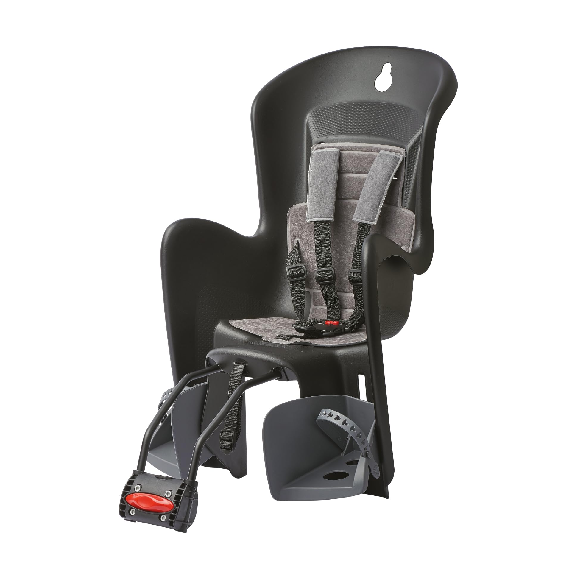 Polisport 8632000005 Bilby Maxi FF – Siège Vélo Enfant Arrière sur Cadre 9 Mois–6 Ans, Jusqu’à 22 Kg, Siège Bébé Vélo Sécurisé Et Confortable, Siège Enfant Vélo, Noir/Gris Foncé