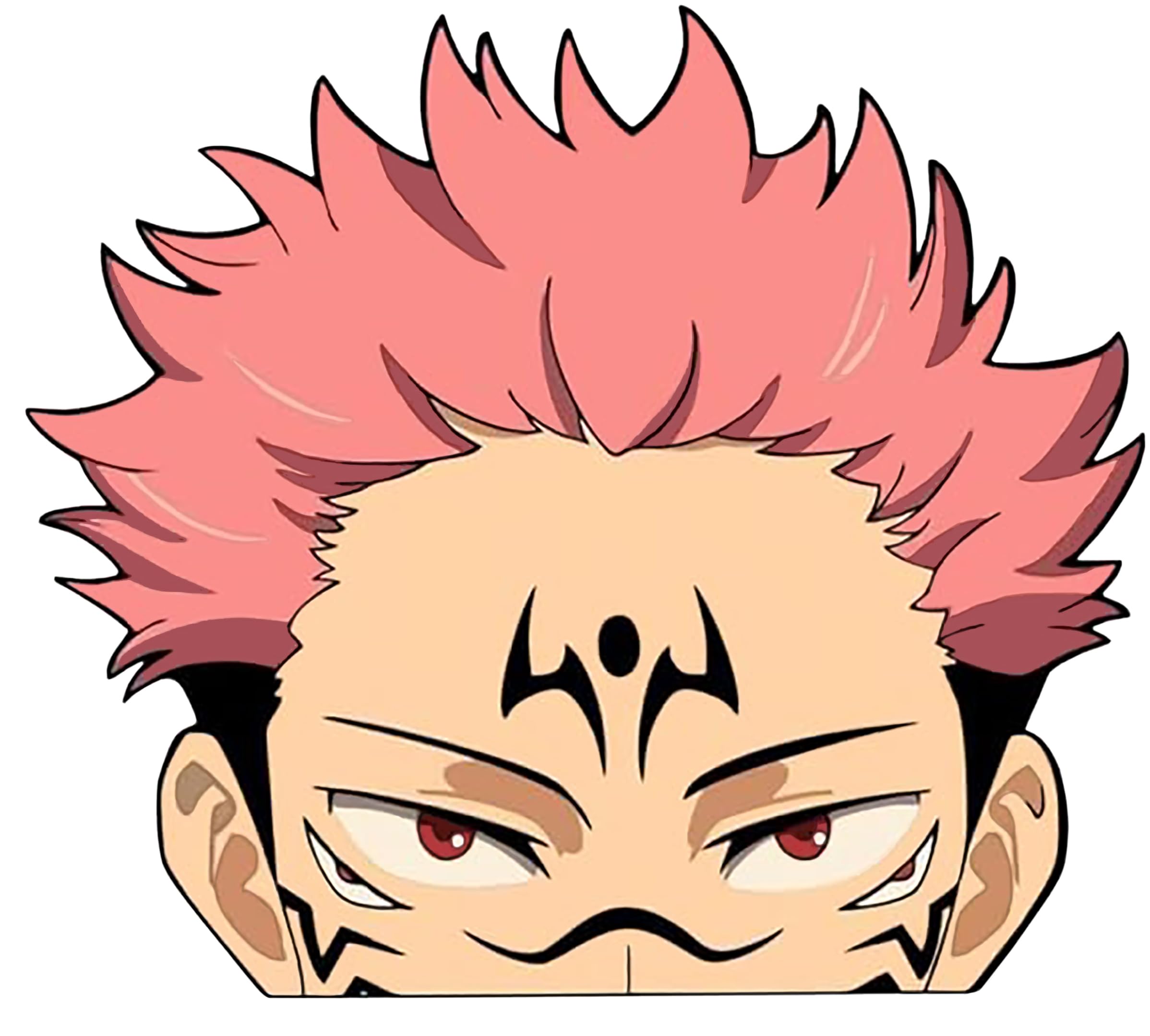 Sukuna Anime Peeking Decal Vinyl Sticker 5 X 4.4 inch for Cars, Trucks, Motorcycles, Boats, Laptops, Tablets & Skateboard SS&Ds - 1321