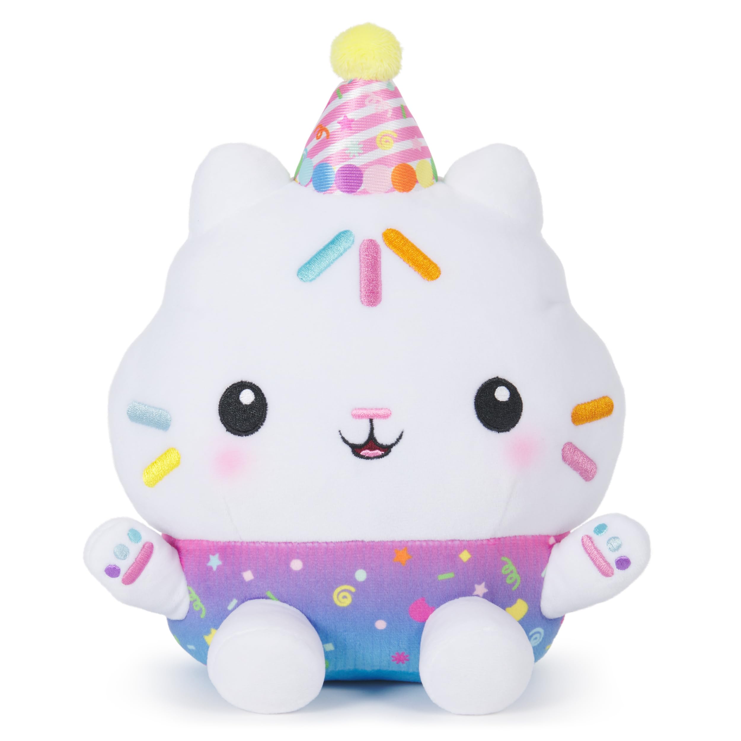 Gabby and the Magic House - Gabby Dollhouse - interaktywny pluszak P'tichou 25 Cm - Kot Pluszowy - Dźwięki światła - Gabby Cat - Gabby Zabawka z kreskówek i magiczny dom - Zabawka dla dzieci od 3 lat