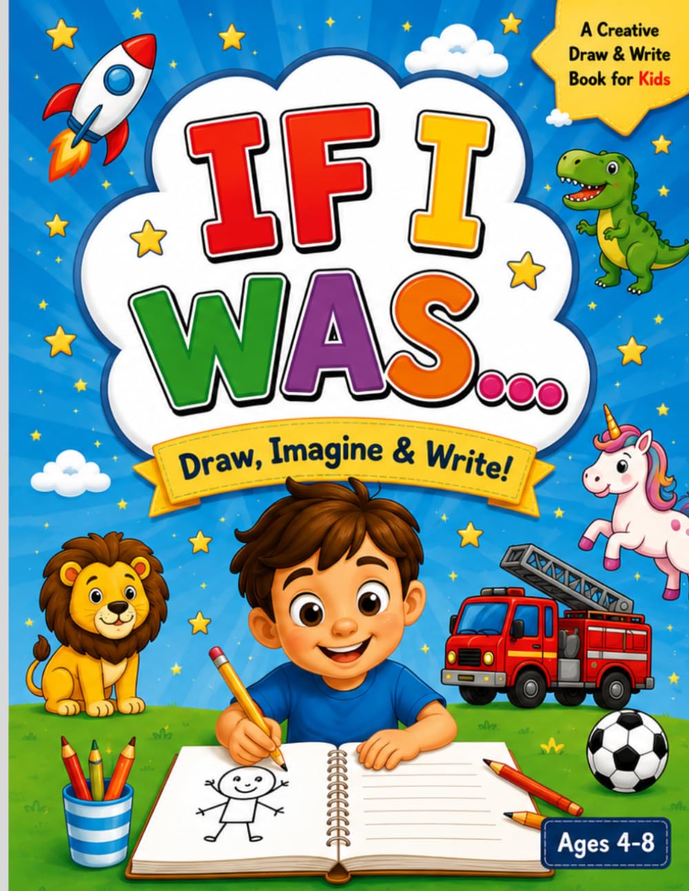 If I Was...: A Fun Draw, Imagine & Write Activity Book for Kids | 50 Creative Prompts to Inspire Drawing, Writing, and Imagination