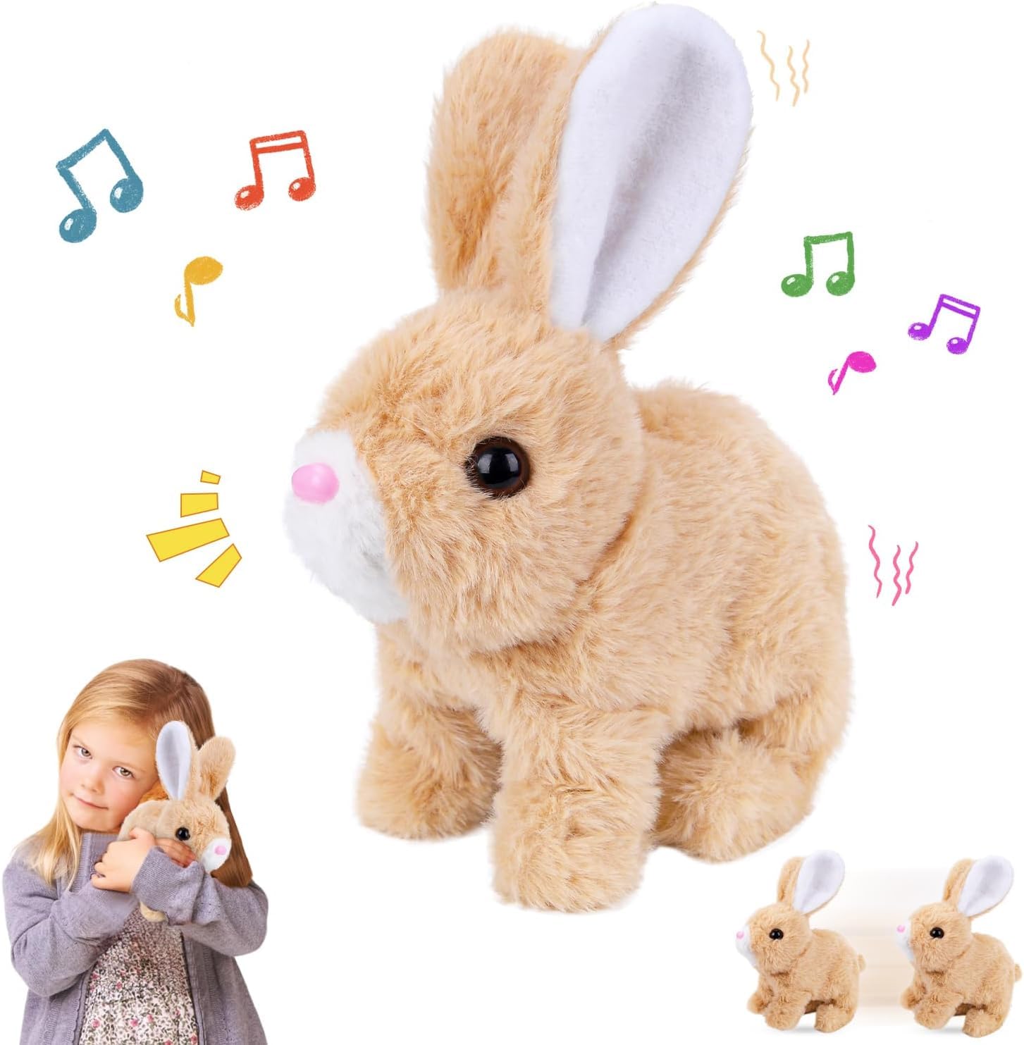 My Realistic Bunny Toy with Sounds Movements, Hopping Bunny Toy Plush