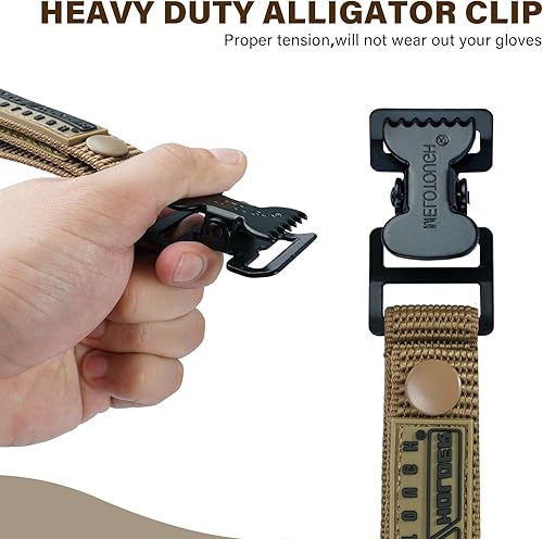 Miniatura 10 de MELOTOUGH Clip de soporte para guantes de trabajo, correa rápida con clip de cocodrilo para construcción