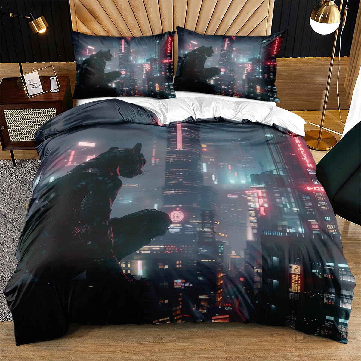 Koongso 3D Toronto City Duvet Cover Set – Modern Skyline Bedding With Zipper For Kids & Adults (Comforter Not Included)