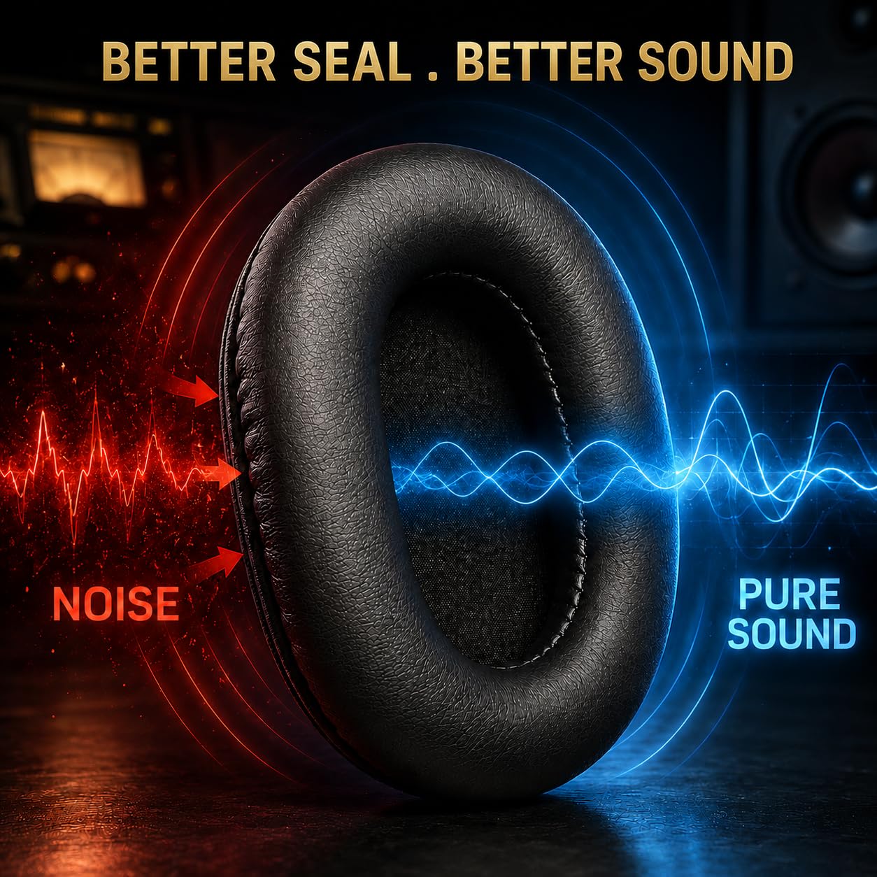 Street27® Earpads Cushions Compatible with Audio Technica ATH M50X M50XBT M50RD M40X M30X M20X MSR7 M-Series Headphones, Earpads with Softer Protein Leather, High-Density Memory Foam Ear Pads — Amazon image 4