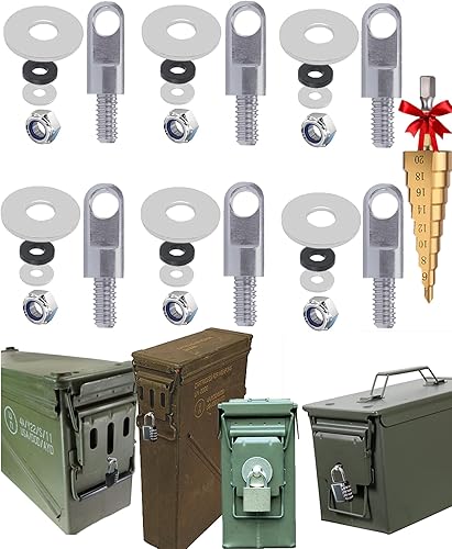 Miniatura 7 de Kit de herramientas de bloqueo de acero para latas de munición de 50 unidades, grasa 50, 30 cales, 0.787in, 1.575in de metal