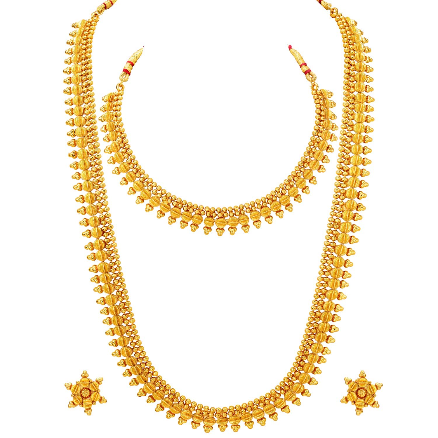 I Jewels 18K Gold Plated Traditional Style Choker Necklace Jewellery Set for Women/Girls (MC123FL-CO) (B0BNVXP526) Amazon Price History, Amazon Price Tracker