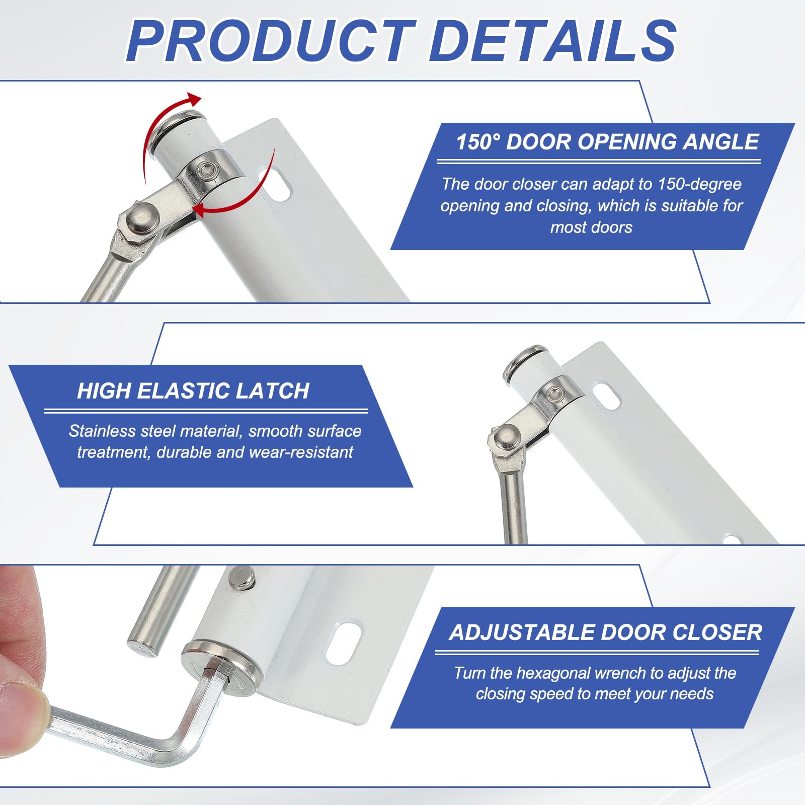 PATIKIL 5.5 Inch Spring Door Closer - Image 3
