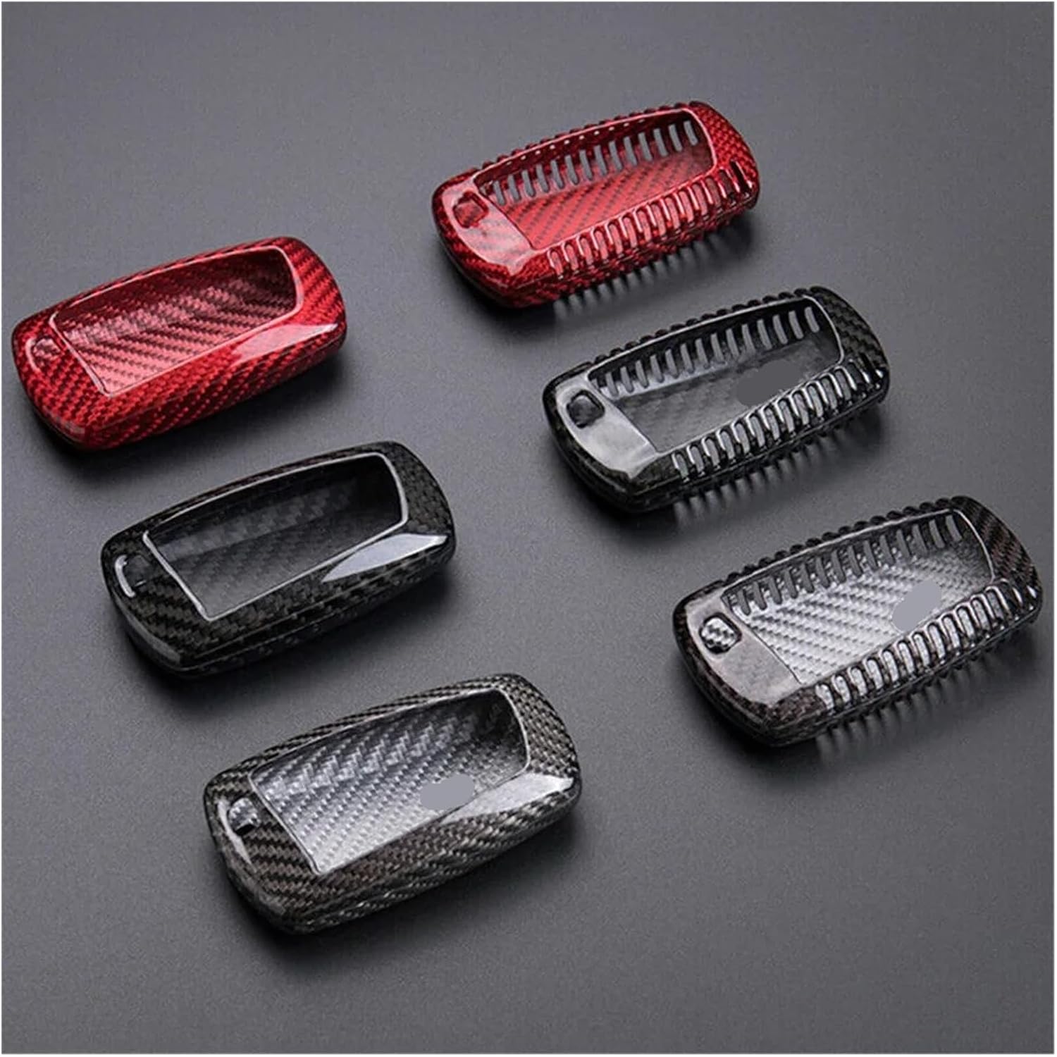 カーボンファイバー製 車用リモートスマートキーフォブカバーケース シェルホルダー プロテクタースキン BMW 3 5 7シリーズ X