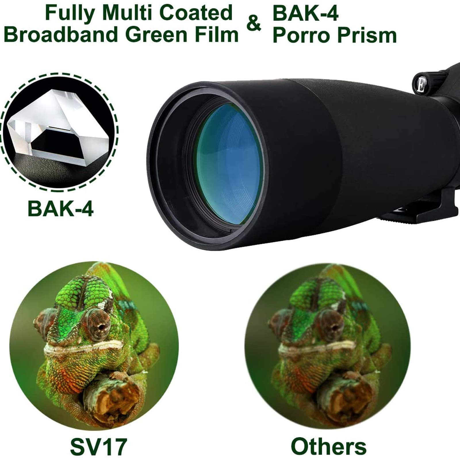 【美品】SVBONY SV17 25-75X70MM SVBONY SV17 25-75x70mm Spotting Scope Telescope Bak4
