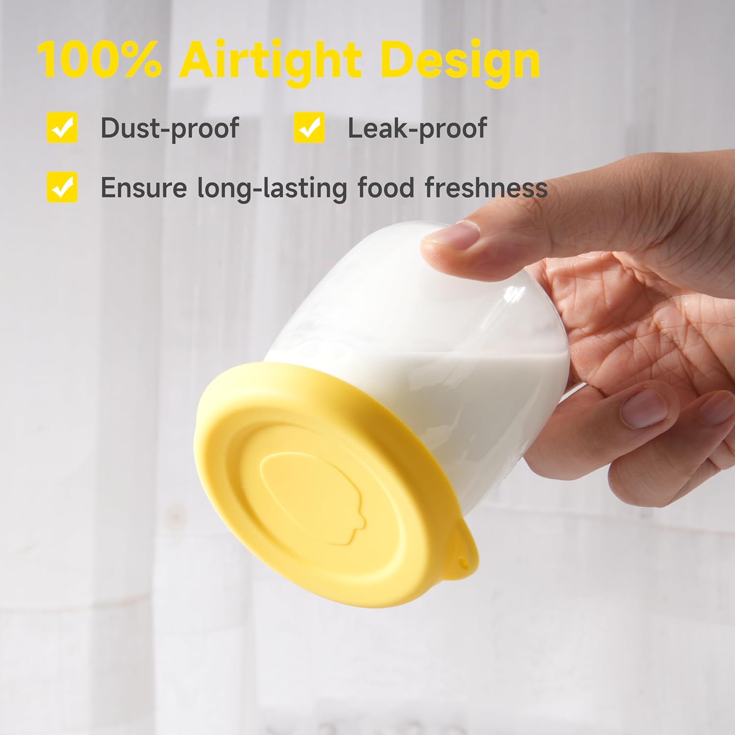 16PCs Ultimate Yogurt Jar Lids, Silicone Lids for Ultimate 6oz Glass Jars, Jar Covers, Ultimate Yogurt Maker Replacement Lids, Perfect for Food Storage, Airtight, Dishwasher Safe(Jars NOT Included)