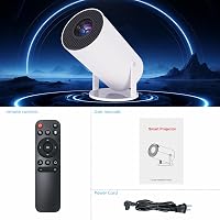 Vinteky Hordozható 4K Projektor WiFi6 Bluetooth 5.2 Android 11 Rendszerrel, 130 Colos Vetítés, 180° Forgatható, YouTube Előtelepítve, Fekete 5