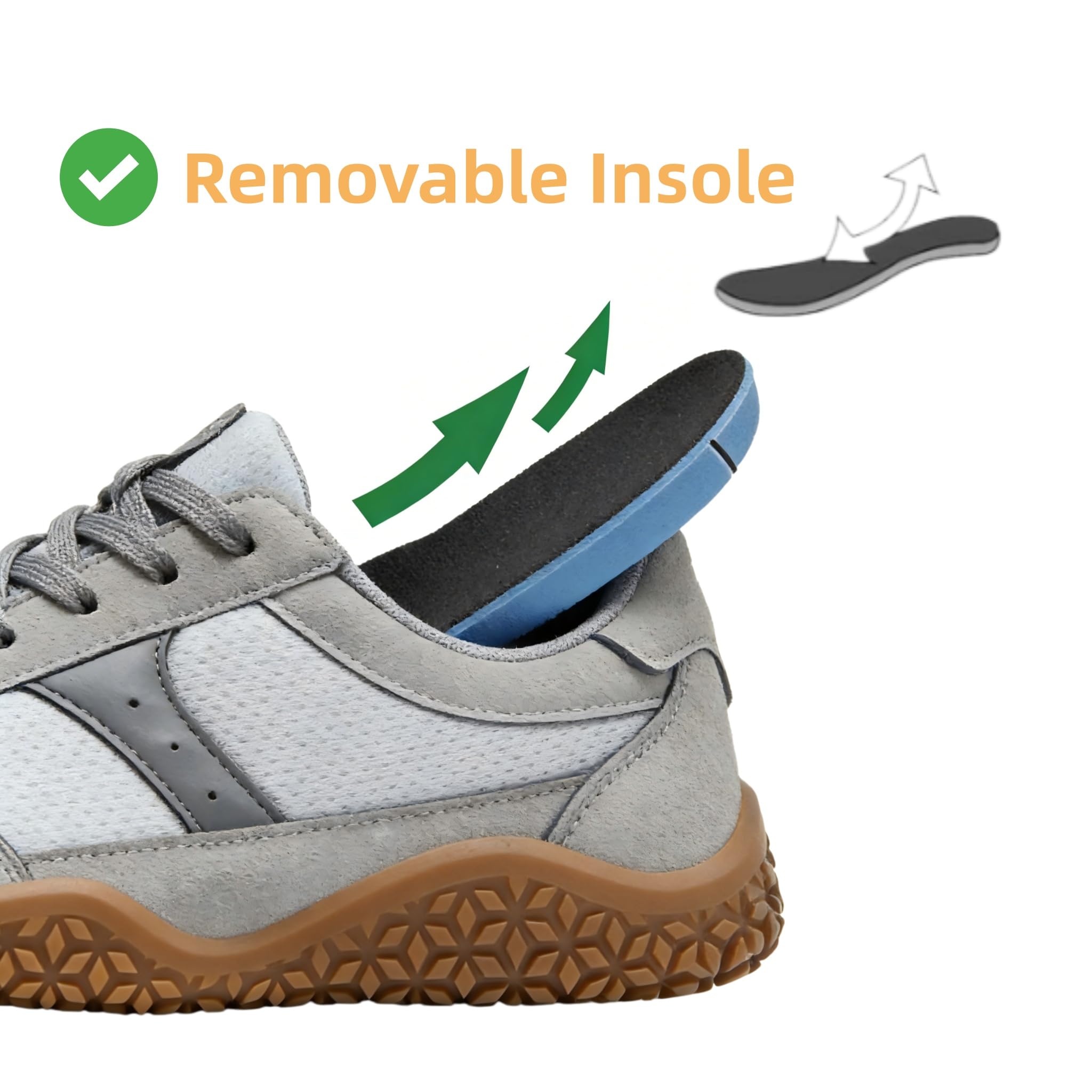 Meik Mangni Unisex Barefoot Zapatillas Minimalistas Hombre Mujer Ligera Zapatos Barefoot Anchos Transpirable y Antideslizante Zapatillas de Trail Running,Tallas:36-46 EU — view 5