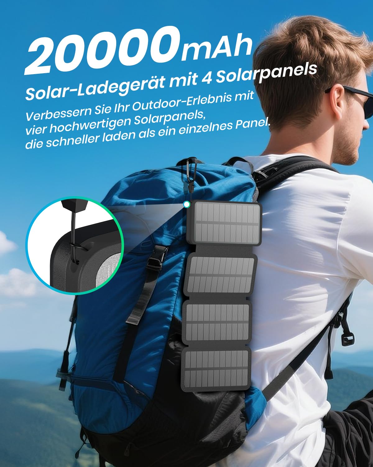 Solar Powerbank 20000mAh – A ADDTOP Solar Ladegerät mit 22.5W Schnellladung – Bild 5