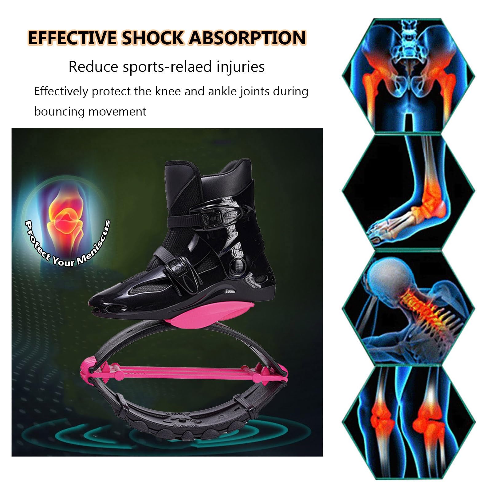 Kangaroo Jumps Shoes Chaussures De Saut pour Fitness/Entraînement, Chaussure De Rebond Confortable À Faible Impact 35-43EU Bottes De Course Anti-gravité Unisexe